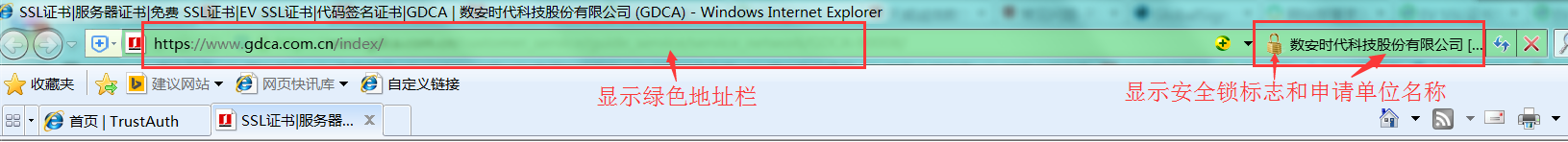 EV SSL显示标志